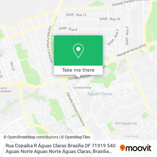 Mapa Rua Copaíba  R   Águas Claras  Brasília   DF  71919 540  Aguas Norte   Aguas Norte  Águas Claras