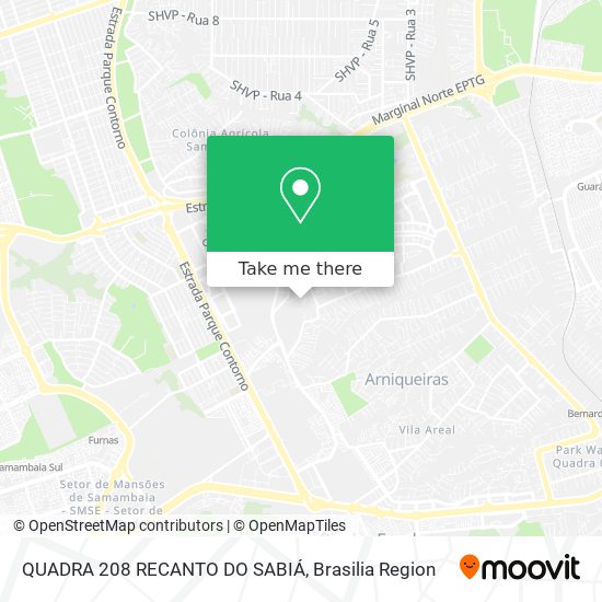 QUADRA 208 RECANTO DO SABIÁ map