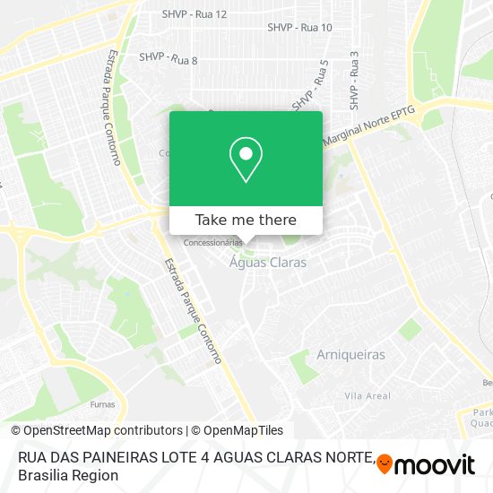 RUA DAS PAINEIRAS  LOTE 4   AGUAS CLARAS NORTE map