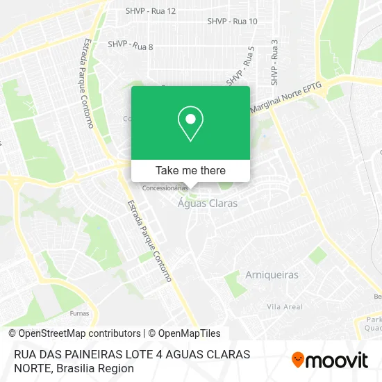 RUA DAS PAINEIRAS  LOTE 4   AGUAS CLARAS NORTE map