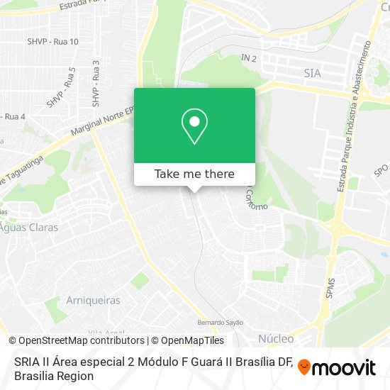 SRIA II Área especial 2  Módulo F  Guará II  Brasília DF map