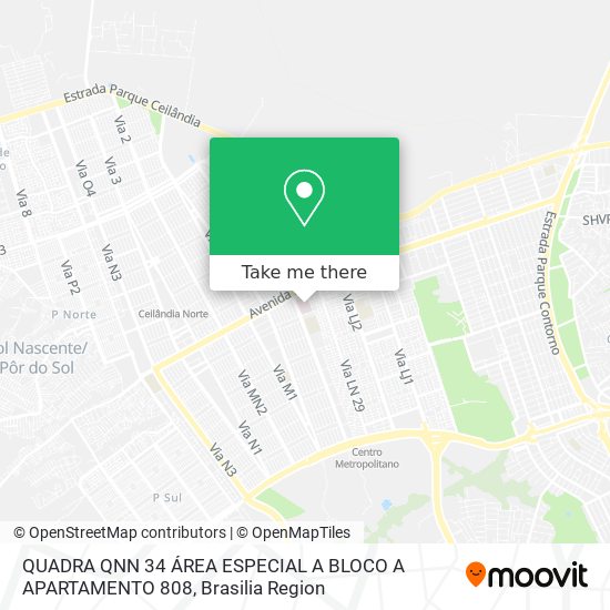 QUADRA QNN 34 ÁREA ESPECIAL A BLOCO A APARTAMENTO 808 map