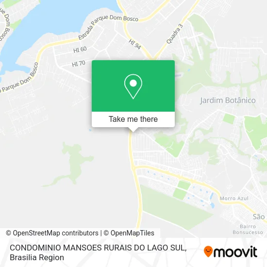 CONDOMINIO MANSOES RURAIS DO LAGO SUL map