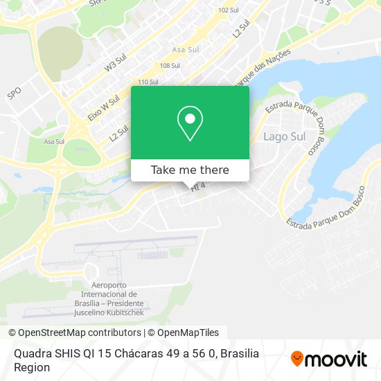 Quadra SHIS QI 15 Chácaras 49 a 56 0 map
