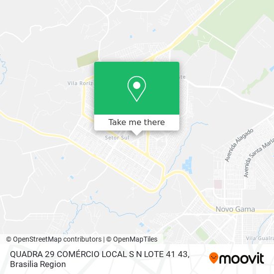QUADRA 29 COMÉRCIO LOCAL S N LOTE 41 43 map