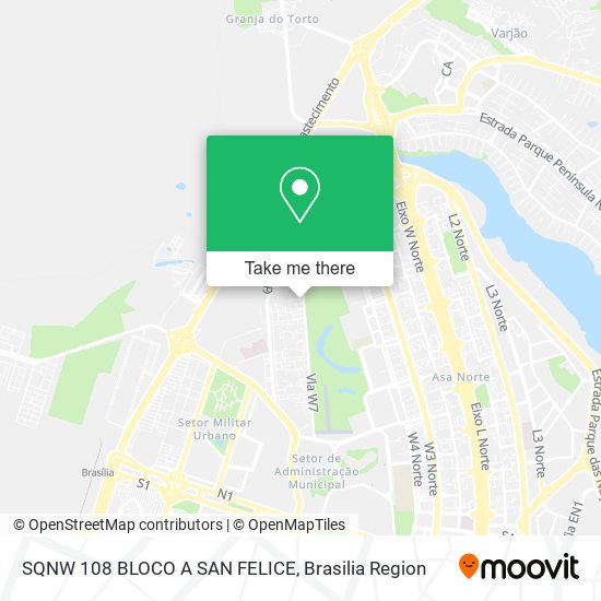 Mapa SQNW 108 BLOCO A SAN FELICE