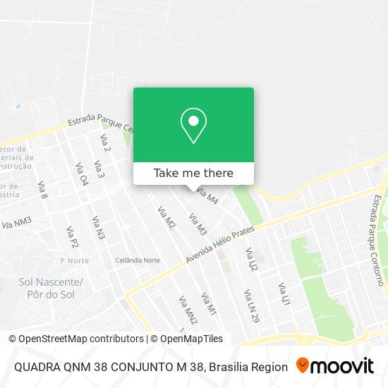 Mapa QUADRA QNM 38 CONJUNTO M 38