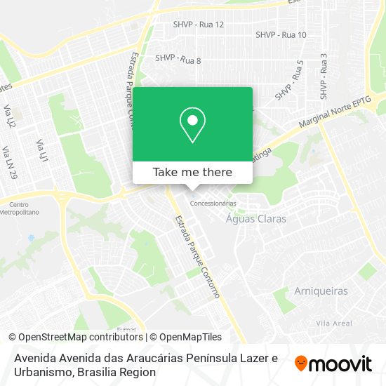 Avenida Avenida das Araucárias   Península Lazer e Urbanismo map