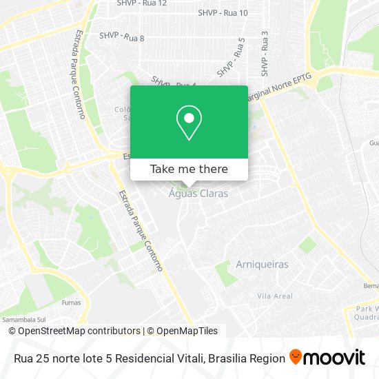 Rua 25 norte lote 5  Residencial Vitali map