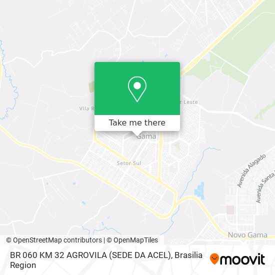 Mapa BR 060 KM 32   AGROVILA (SEDE DA ACEL)