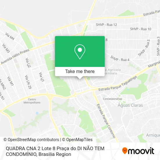 Mapa QUADRA CNA 2 Lote 8   Praça do DI   NÃO TEM CONDOMÍNIO