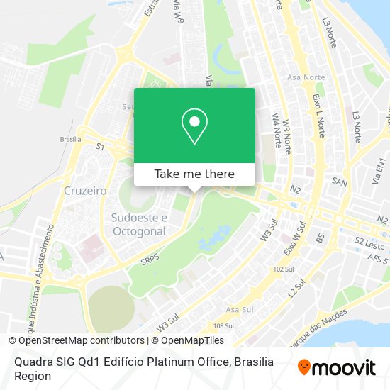 Quadra  SIG Qd1   Edifício Platinum Office map