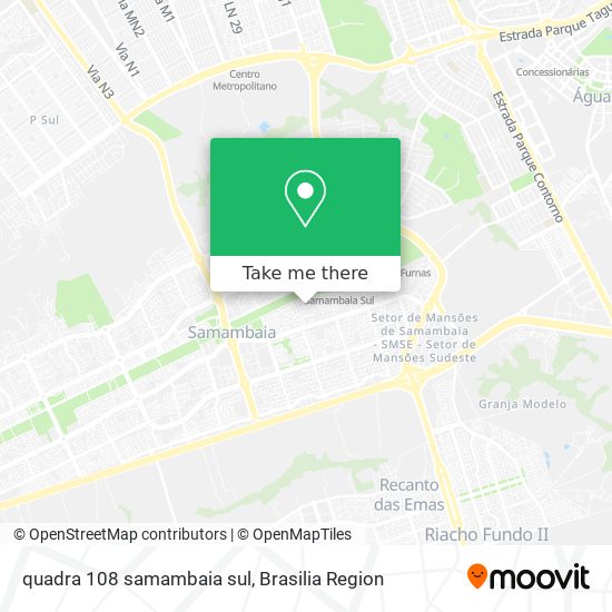 quadra 108 samambaia sul map