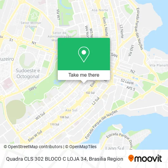 Quadra CLS 302 BLOCO C LOJA 34 map