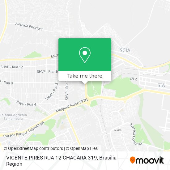 VICENTE PIRES RUA 12 CHACARA 319 map