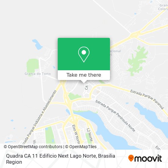 Quadra CA 11  Edifício Next Lago Norte map