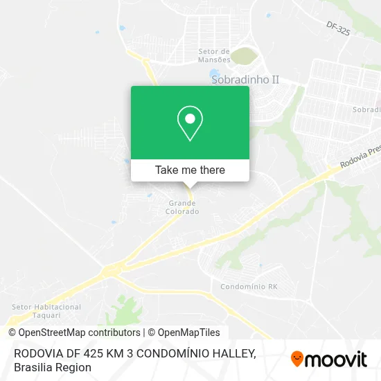 RODOVIA DF 425 KM 3 CONDOMÍNIO HALLEY map