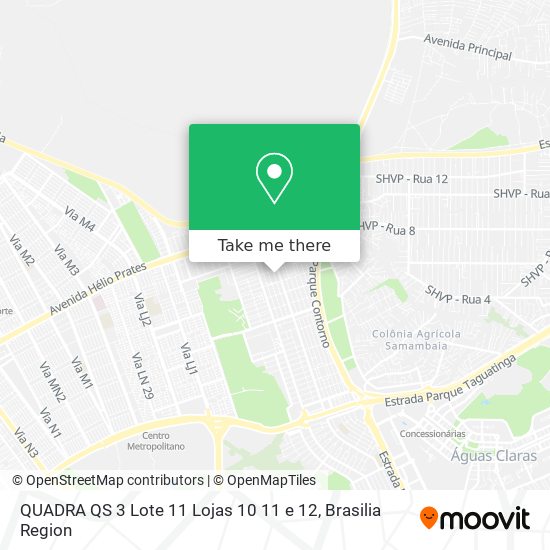 QUADRA QS 3 Lote 11 Lojas 10 11 e 12 map