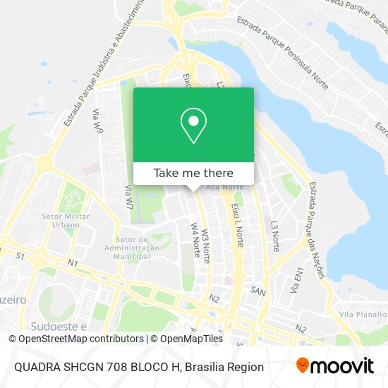 QUADRA SHCGN 708 BLOCO H map