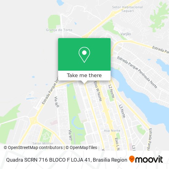 Quadra SCRN 716 BLOCO F LOJA 41 map