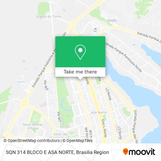 SQN 314  BLOCO E  ASA NORTE map