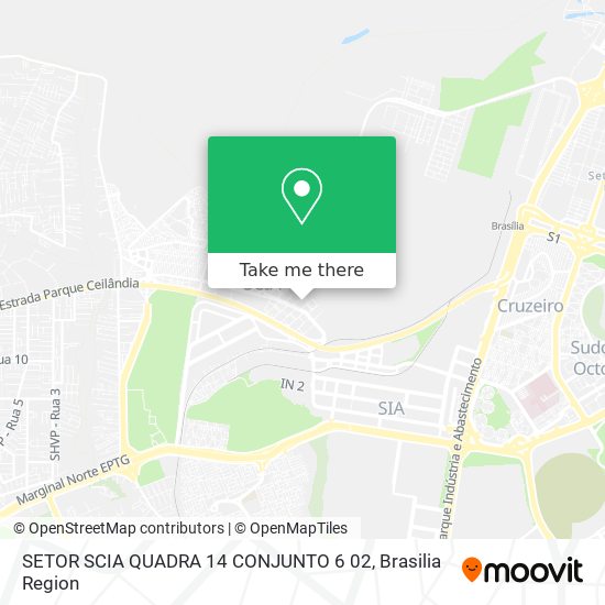 Mapa SETOR SCIA QUADRA 14 CONJUNTO 6 02