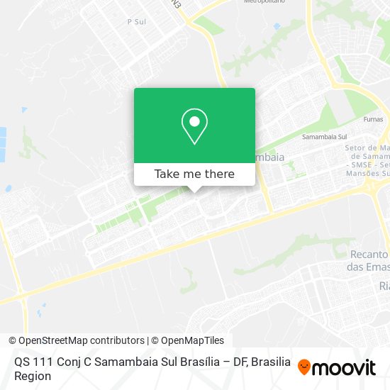 QS 111 Conj  C   Samambaia Sul  Brasília – DF map