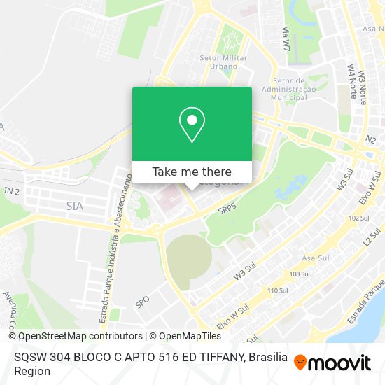 SQSW 304 BLOCO C APTO 516  ED  TIFFANY map
