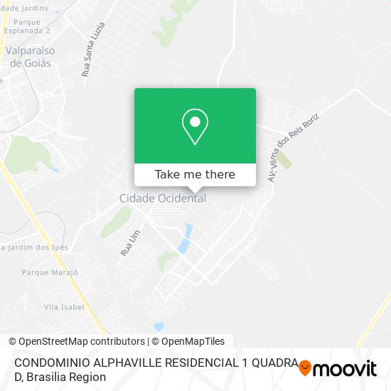 CONDOMINIO ALPHAVILLE RESIDENCIAL 1 QUADRA D map