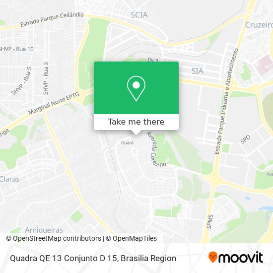 Quadra QE 13 Conjunto D 15 map