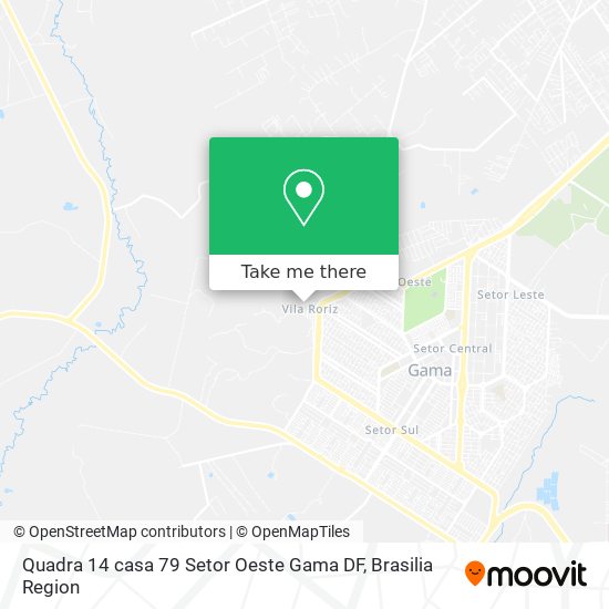 Quadra 14 casa 79 Setor Oeste Gama DF map