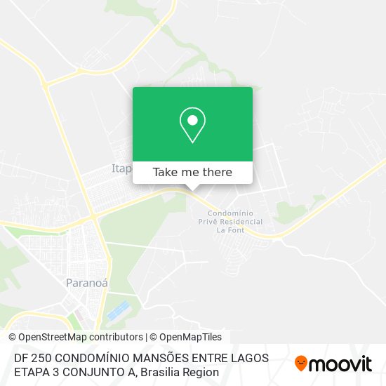 DF 250 CONDOMÍNIO MANSÕES ENTRE LAGOS ETAPA 3 CONJUNTO A map