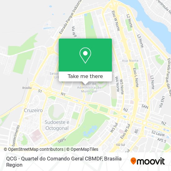 Mapa QCG - Quartel do Comando Geral CBMDF