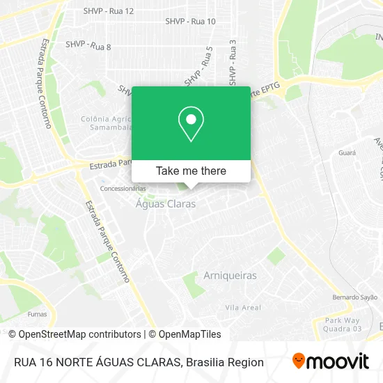 RUA 16 NORTE ÁGUAS CLARAS map