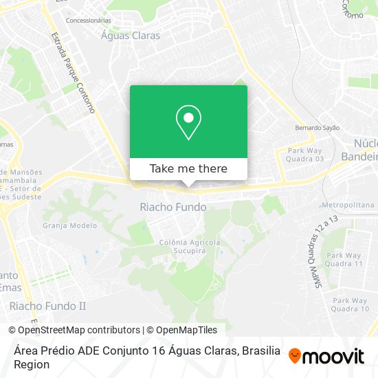 Área Prédio ADE Conjunto 16  Águas Claras map