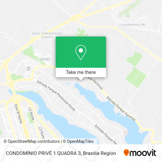 Mapa CONDOMÍNIO PRIVÊ 1 QUADRA 3