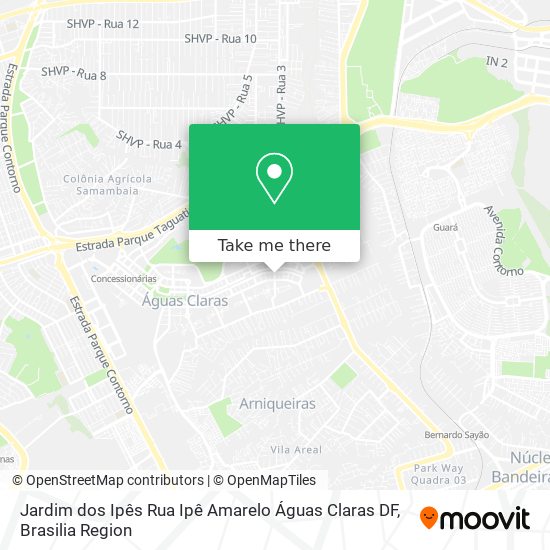 Mapa Jardim dos Ipês  Rua Ipê Amarelo  Águas Claras DF