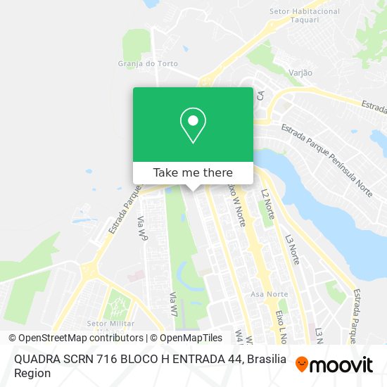 QUADRA SCRN 716 BLOCO H ENTRADA 44 map