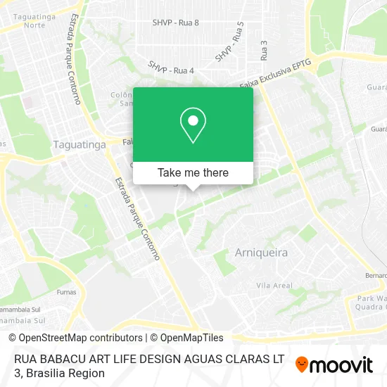 RUA BABACU ART LIFE DESIGN AGUAS CLARAS LT 3 map