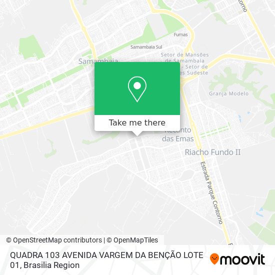 QUADRA 103 AVENIDA VARGEM DA BENÇÃO LOTE 01 map
