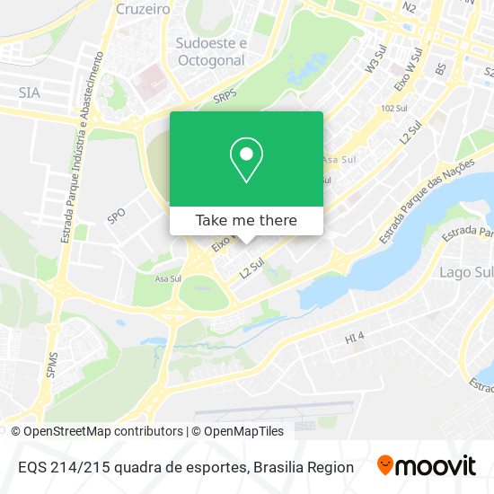 EQS 214/215 quadra de esportes map