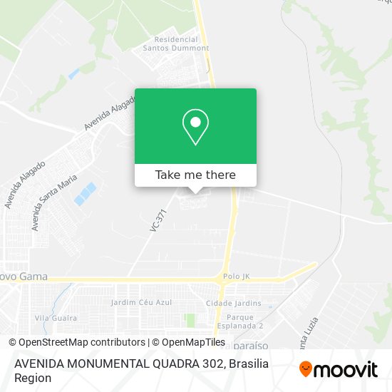AVENIDA MONUMENTAL QUADRA 302 map