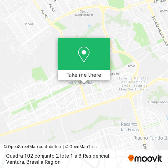 Quadra 102 conjunto 2 lote 1 a 3   Residencial Ventura map