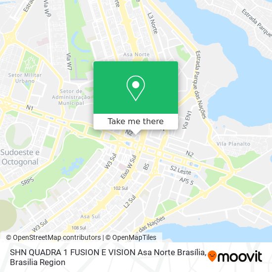 Mapa SHN QUADRA 1 FUSION E VISION  Asa Norte  Brasília