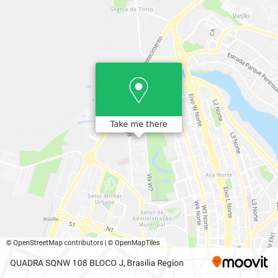 Mapa QUADRA SQNW 108 BLOCO J