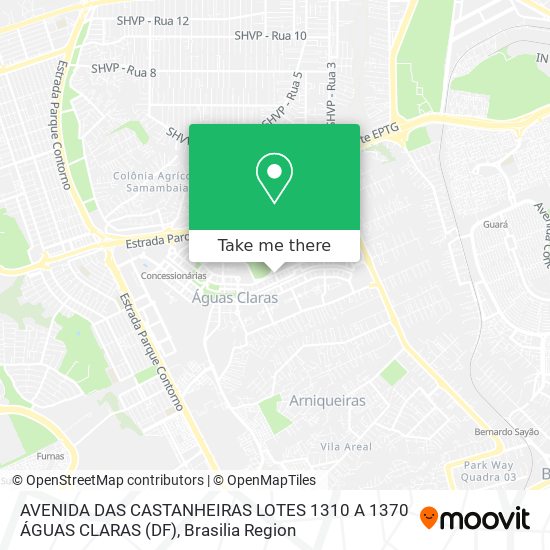 AVENIDA DAS CASTANHEIRAS  LOTES 1310 A 1370   ÁGUAS CLARAS (DF) map