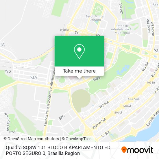 Quadra SQSW 101 BLOCO B APARTAMENTO ED  PORTO SEGURO 0 map