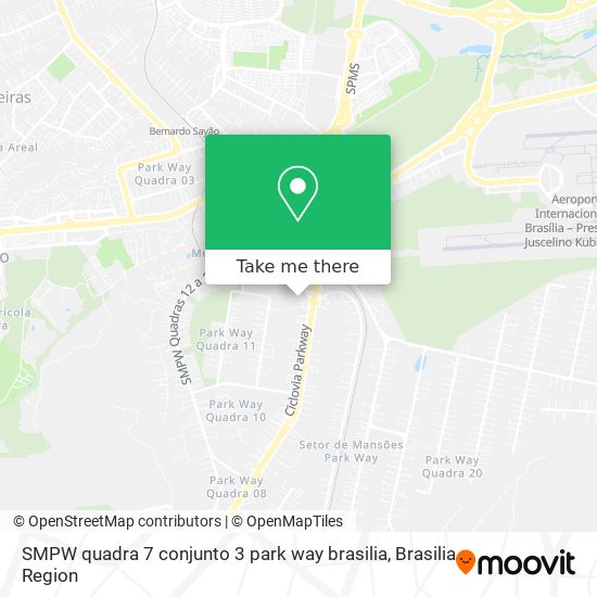 SMPW quadra 7 conjunto 3  park way  brasilia map