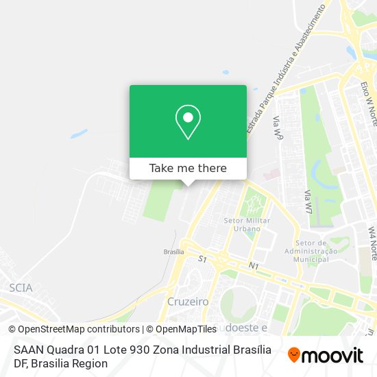 SAAN Quadra 01 Lote 930   Zona Industrial  Brasília   DF map