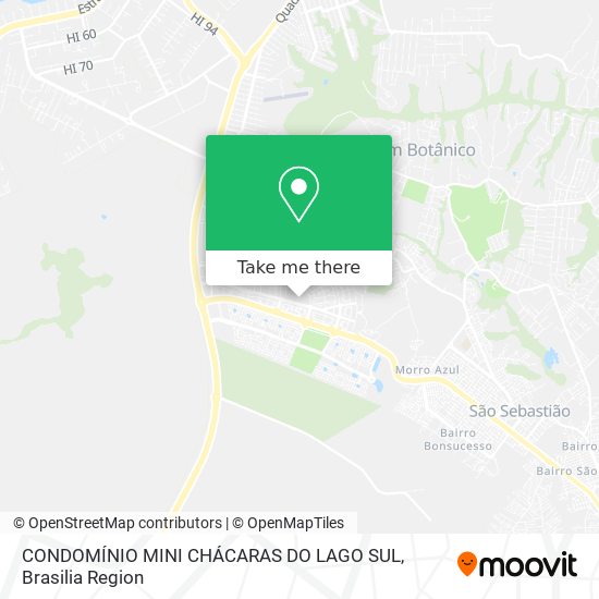 CONDOMÍNIO MINI CHÁCARAS DO LAGO SUL map